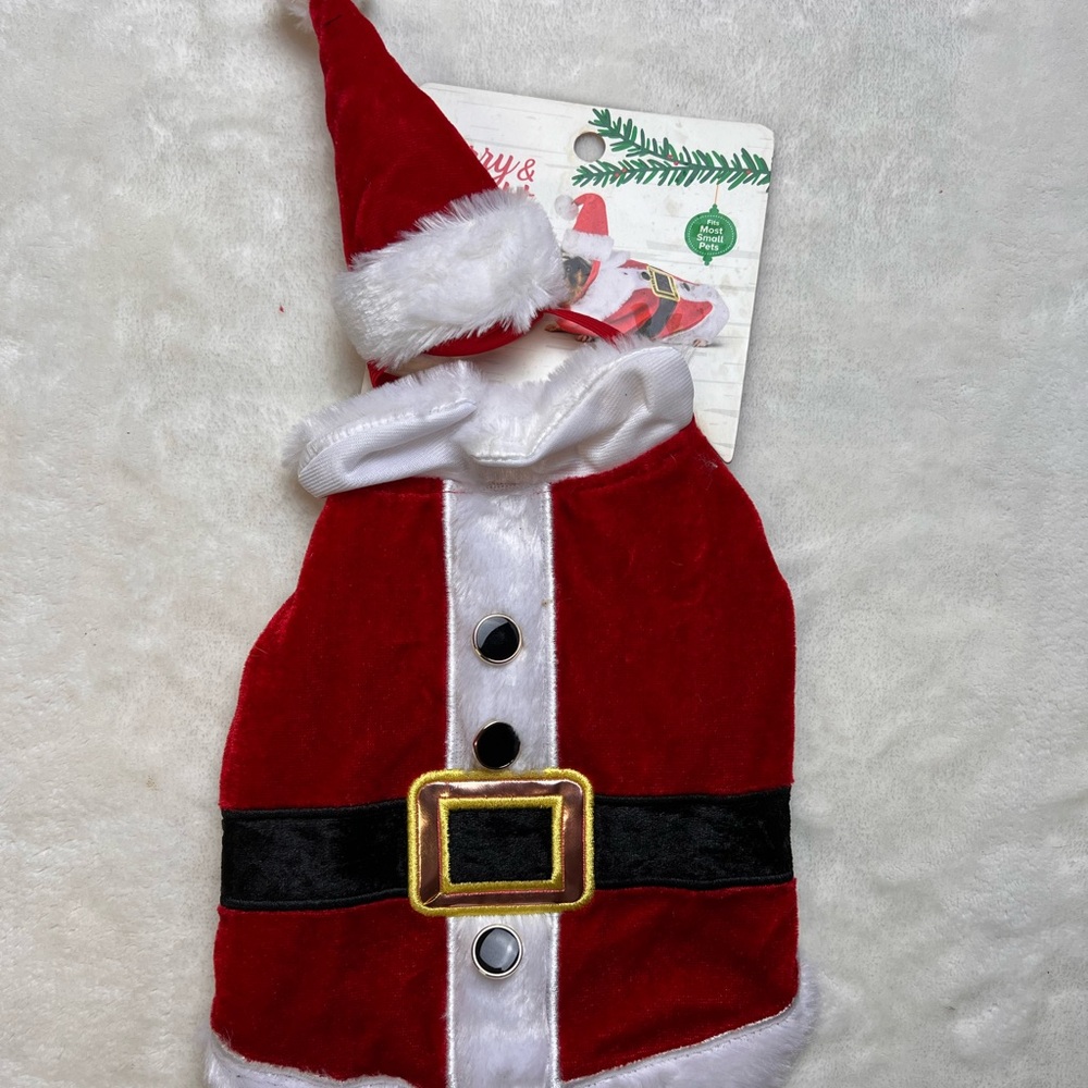 Merry and Bright Santa Costume for Small Animals and puppies